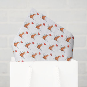Glücklicher Valentinstag Tissue-Papier Fuchs Rote Seidenpapier