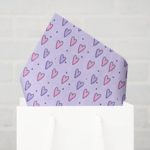 Glücklicher Valentinstag Tissue-Papier Rosa Herzen Seidenpapier