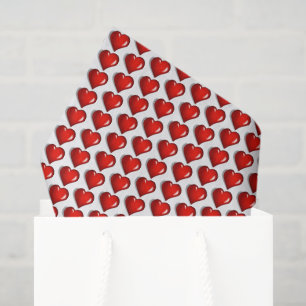 Glücklicher Valentinstag Tissue-Papier Rote Herzen Seidenpapier