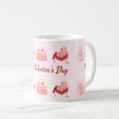 Glücklicher Valentinstag Torten Tasse (VorderseiteRechts)