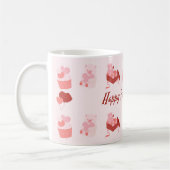 Glücklicher Valentinstag Torten Tasse (Links)