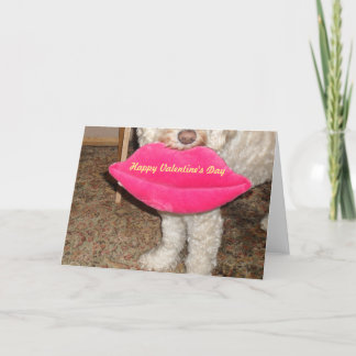 Glücklicher Valentinstag und ein Kuss von unserem Feiertagskarte