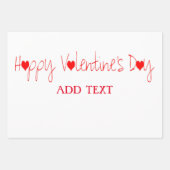 Glücklicher Valentinstag, viel Liebe Geschenkpapier Set (Vorderseite)