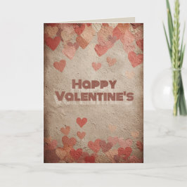 Glücklicher Valentinstag Vintage-Hintergrund mit H Karte