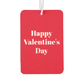Glücklicher Valentinstag, weißer Valentinstag Autolufterfrischer (Rückseite)