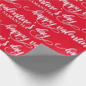 Glücklicher Valentinstag Zollroter Tag Geschenkpapier (Ecke)