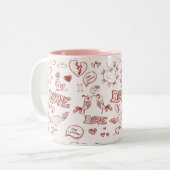 Glücklicher Valentinstag Zweifarbige Tasse (Vorderseite Links)