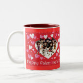 Glücklicher Valentinstag! Zweifarbige Tasse (Links)