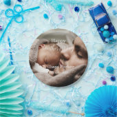 Glücklicher Vater der Tag Foto Vorlage Pappteller (Party)