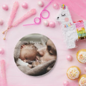 Glücklicher Vater der Tag Foto Vorlage Pappteller (Party)