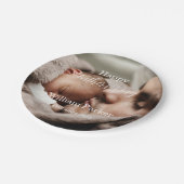 Glücklicher Vater der Tag Foto Vorlage Pappteller (Schrägansicht)