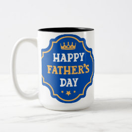 Glücklicher Vater des Vaters! Crown Zweifarbige Tasse