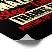 Glücklicher Vater Schritt Papa Poster (Ecke)