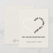 Glücklicher Vater Tag danke Ihnen Karte (Vorne/Hinten)