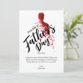 Glücklicher Vater Tag Einladung (Stehend Vorderseite)