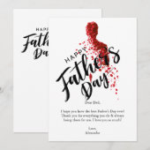 Glücklicher Vater Tag Einladung (Vorne/Hinten)