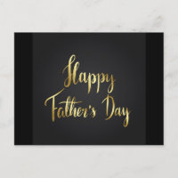 Glücklicher Vater Tag - Gold Text auf schwarzem Hi
