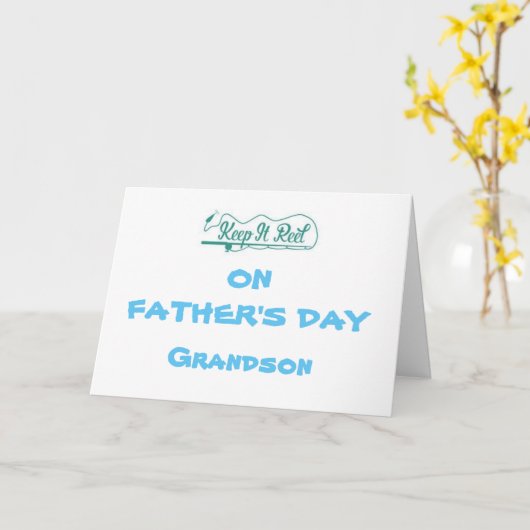 *GLÜCKLICHER VATER-TAG* GRANDSON KARTE (Gelbe Blume)