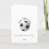 Glücklicher Vater Tag mit Fußball Art Karte (Rückseite)
