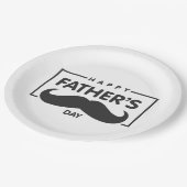 Glücklicher Vater-Tag Mustache| Papierplatte Pappteller (Schrägansicht)