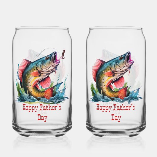 Glücklicher Vater Tag streikende Fische Dosenglas (Rückseite)