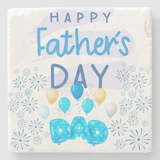 "Glücklicher Vater, Vater: Eine Feier der Liebe" Steinuntersetzer (Vorderseite)