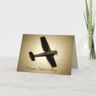Glücklicher Vater - Vintages Flugzeug Karte