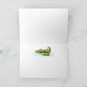 Glücklicher Vatertag-Alligator Karte (Innenseite)