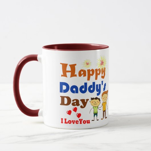 Glücklicher Vatertag Becher Tasse (Links)