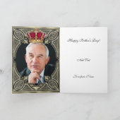 Glücklicher Vatertag Das King Crown Gold Foto Karte (Innenseite)