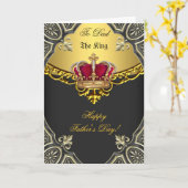 Glücklicher Vatertag Das King Crown Gold Foto Karte (Gelbe Blume)