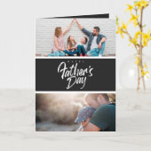 Glücklicher Vatertag Foto Collage Geschenkkarte Karte (Gelbe Blume)