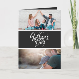Glücklicher Vatertag Foto Collage Geschenkkarte Karte