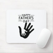 Glücklicher Vatertag Handabdruck-Mauspad Mousepad (Mit Mouse)
