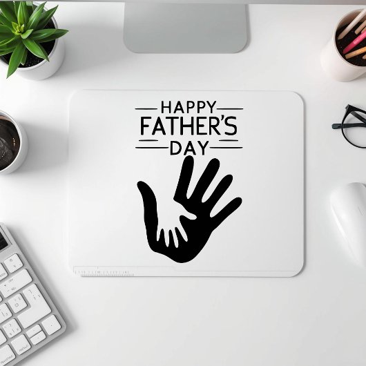 Glücklicher Vatertag Handabdruck-Mauspad Mousepad