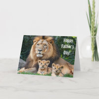 Glücklicher Vatertag-Karte Lion Cubs Grußnote