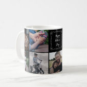 Glücklicher Vatertag mit 9 Personalisierten Fotos  Kaffeetasse (Vorderseite Links)