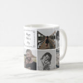Glücklicher Vatertag mit 9 Personalisierten Fotos Kaffeetasse (VorderseiteRechts)