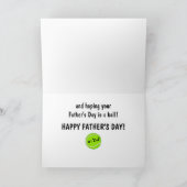 Glücklicher Vatertag mit Tennisball Karte (Innenseite)