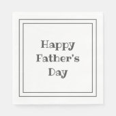Glücklicher Vatertag Party Keks grau Serviette (Vorderseite)