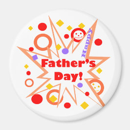 Glücklicher Vatertag Splash Magnet