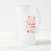 Glücklicher Vatertag Splash Mattglas Bierglas (VorderseiteRechts)