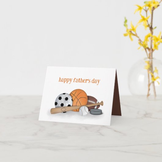 Glücklicher Vatertag Sport Karte (Gelbe Blume)