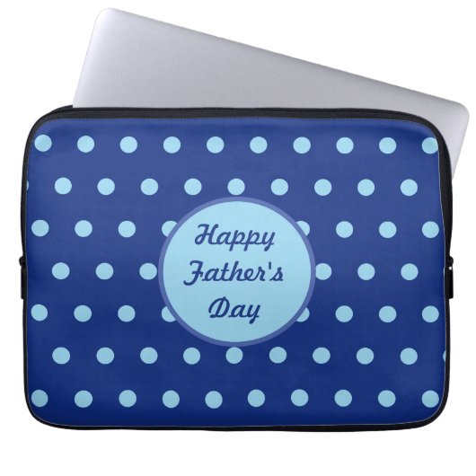 Glücklicher Vatertag-Tablethülle (Navy & Softblau) Laptopschutzhülle (Vorderseite)