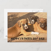 Glücklicher Vatertag Vater Boxer Grußkarte Postkarte (Vorne/Hinten)