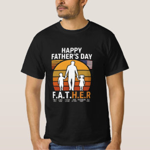 Glücklicher Vatertag Vintage-Sonnenuntergang Dad G T-Shirt