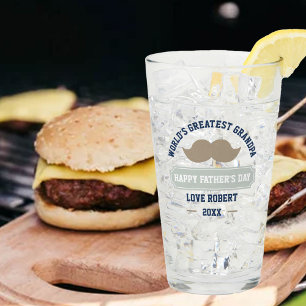 Glücklicher Vatertag - weltbester Großvater Glas