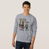 Glücklicher Veganer Sweatshirt (Vorne ganz)