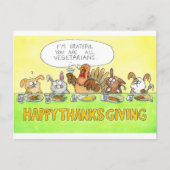 Glücklicher vegetarischer Erntedank Postkarte (Vorderseite)