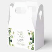 Glücklicher Verliebter Braut Hochzeit Grüner Dank Geschenkschachtel (Geöffnet)